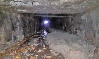 El embovedado estaba a punto de colapsar por el material en su interior.