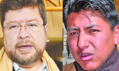 Samuel Doria Medina y Marco Pumari/Foto. Kandire