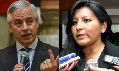 Soledad Chapetón y Álvaro García Linera/Foto. Kandire