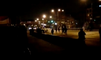 En la zona de Río seco algunas personas lanzaron piedras a la policía
