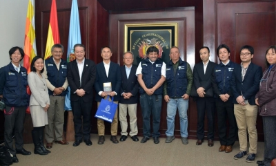 Reunión de coordinación en la audiencia concedida por el gobernador de Cochabamba, Iván Canelas, a la comitiva de JICA/Foto. GC