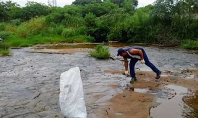 Limpian el río Roboré/Foto: Limber Cambará