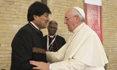 Evo Morales y el papa Francisco/Foto. RRSS