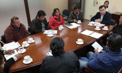 Así recibió el ministro de la presidencia a los dirigentes/Foto. RRSS
