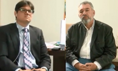 Ivan Uribe junto a su abogado/Foto. Producción Kandire