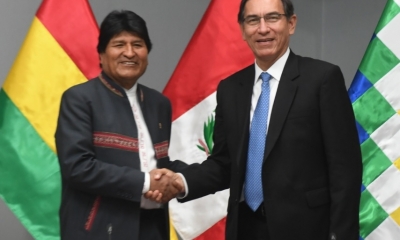 Evo Morales y Martín Vizcarra/Foto. ABI