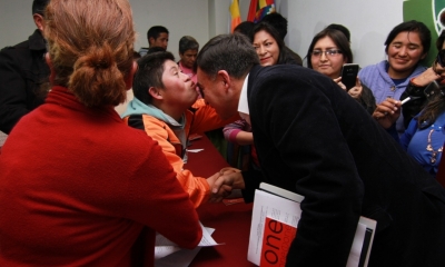 Ministro Quintana con las personas con Discapacidad/Foto. RRSS