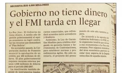 El segundo mandato de Sánchez de Lozada se inició el 6 de agosto del 2002 hasta su renuncia en octubre del 2003.  