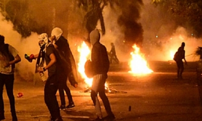Los enfrentamientos  se alargaron por varias horas/Foto. RRSS