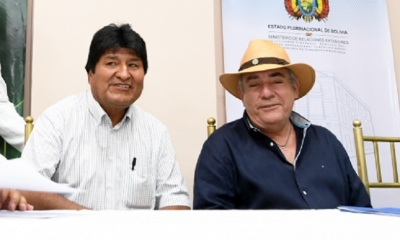 Evo Morales y José Luis Vaca/Foto. ABI