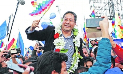 El exministro de Economía de Bolivia y candidato presidencial del Movimiento Al Socialismo (MAS), Luis Arce