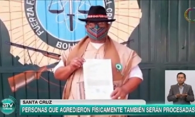 El dirigente del Consejo Nacional de Ayllus y Markas del Qollasullo (Conamaq), Iver Valenzuela