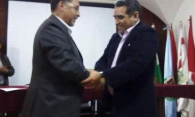 El ministro Héctor Hinojosa posesionó a Emilio Rodas/Foto. Kandire