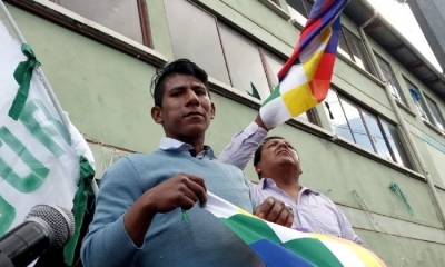Arnold Alanes, el dirigente que se declaró representante de Adepcoca este lunes.