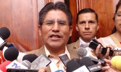 El Gobernador de La Paz, Félix Patzi