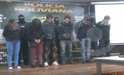Así presentaron a los delincuentes/Foto. Captura de pantalla