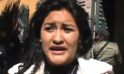 Yulitza Daza, el 2018 le gritó a Morales Bolivia Dijo No/Foto. Captura de pantalla 