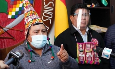 Eber Rojas, secretario ejecutivo de la Confederación Sindical Única de Trabajadores Campesinos de Bolivia (Csutcb).