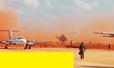 Los aviones fueron recibidos por las autoridades/Foto. Captura de pantalla
