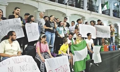 El domingo por la tarde se realizó la protesta/Foto. RRSS