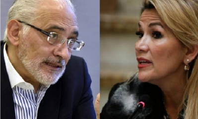 Carlos Mesa y Jeanine Áñez.