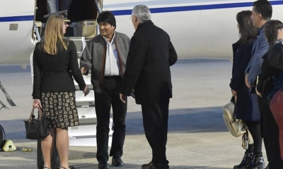 Presidente Evo Morales, en La Haya/Foto. RRSS