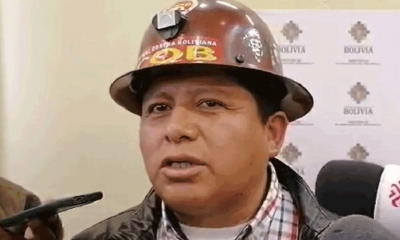 El líder de la Central Obrera Boliviana (COB), Juan Carlos Huarachi