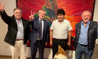 Alberto Fernández recibió a Evo Morales luego del triunfo del MAS