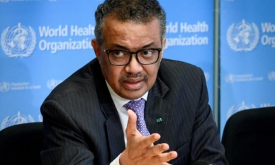 El Director General de la Organización Mundial de la Salud (OMS), Tedros Adhanom Ghebreyesus, en una conferencia de prensa sobre la Covid-19. | AFP