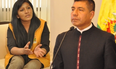Soledad Chapetón y Fernando Huanacuni/Foto. Kandire