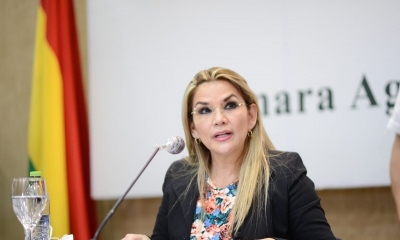 La presidenta Jeanine Áñez 