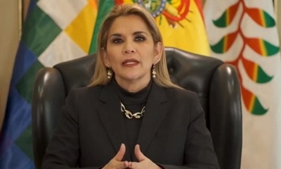La presidenta Jeanine Áñez