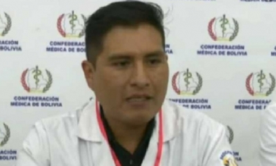 Jason Auza,presidente de la Confederación Médica de Bolivia/Foto. RRSS
