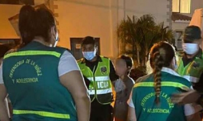 El niños se ocultaba en la portería para evitar ser agredido/Foto: RRSS