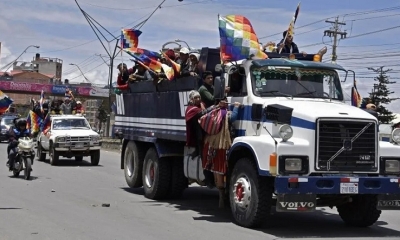 Marea de campesinos e indígenas exigió la renuncia de Áñez 