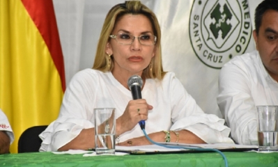  La presidenta Jeanine Añez