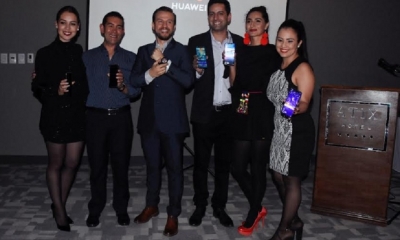 Los ejecutivos de Huawei Bolivia/Foto. RB