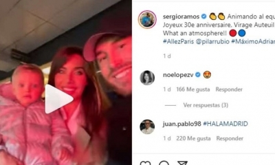 Captura de pantalla del video publicado por Sergio Ramos  en Instagram
