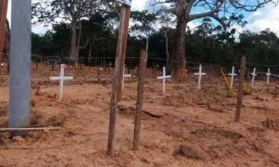 El cementerio para pacientes con Covid-19. | Foto: Villan TV