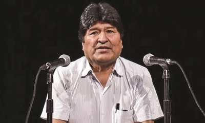 El expresidente Evo Morales, en una conferencia anterior en Argentina. / Foto: Archivo