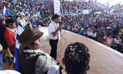 El Noveno Congreso del MAS en el municipio cruceño de Montero, en diciembre de 2016.