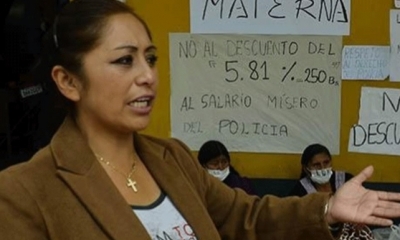 La representante de Anessclapol, Ruth Nina. Foto: radiosplendid.bo - Archivo