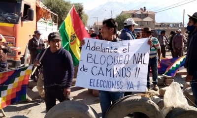 El paro general y los bloqueos de caminos se determinaron el 28 de julio pasado,