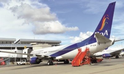 Uno de los aviones operados por BOA. 