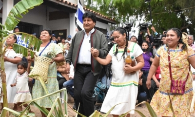 Así fue proclamado Evo Morales en la CIDOB/Foto. ABI 