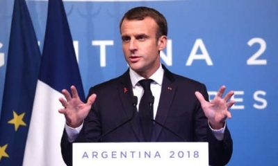 Emmanuel Macron durante la cumbre del G20. | Fuente: Foto: AFP