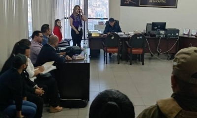  La imagen corresponde a la audiencia cautelar donde se ordenó la libertad de la agente inmobiliaria