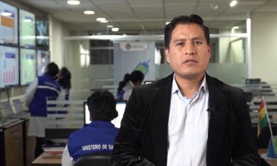 El ministro de Salud y Deportes, Jeyson Auza.