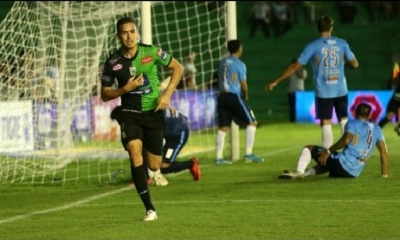 Haquin celebra el primer gol de Oriente sobre Blooming. Foto.Diez