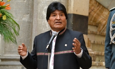 Presidente Evo Morales en conferencia de prensa. Foto: ABI